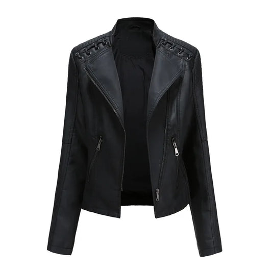 Modern Vegan Leather Biker Jacket